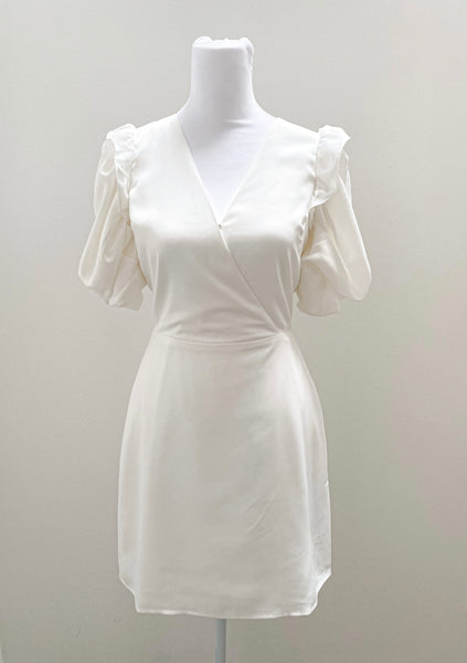 Pauline Puffsleeve Dress in Off-White