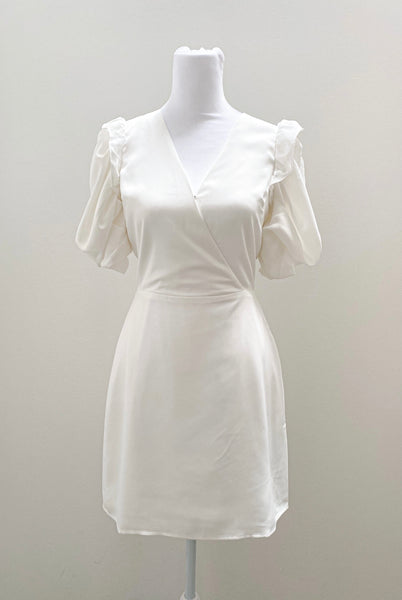 Pauline Puffsleeve Dress in Off-White